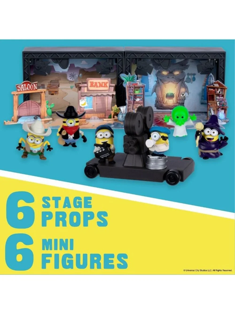 Mini Figure Minion Toys Set - Fun Illumination Monsters Backlot Studio Playset